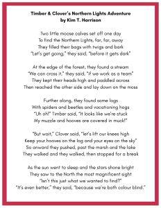 poem about moose and northern lights